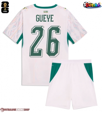 Senegal Pape Gueye #26 Domácí dres komplet pro Děti MS 2026 Krátkým Rukávem (+ Krátké kalhoty)